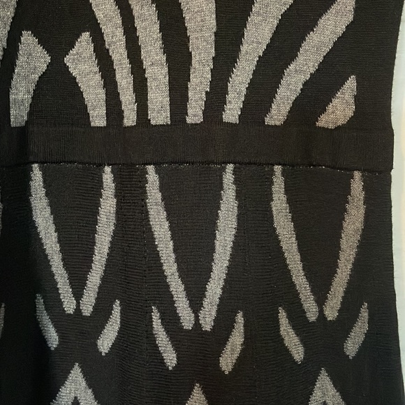 Loft sweater dress short sleeve print cotton viscose blend knit m - Picture 3 of 7